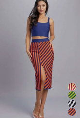 Striped skirt set