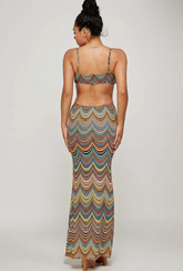 Green Maxi Cutout Dress