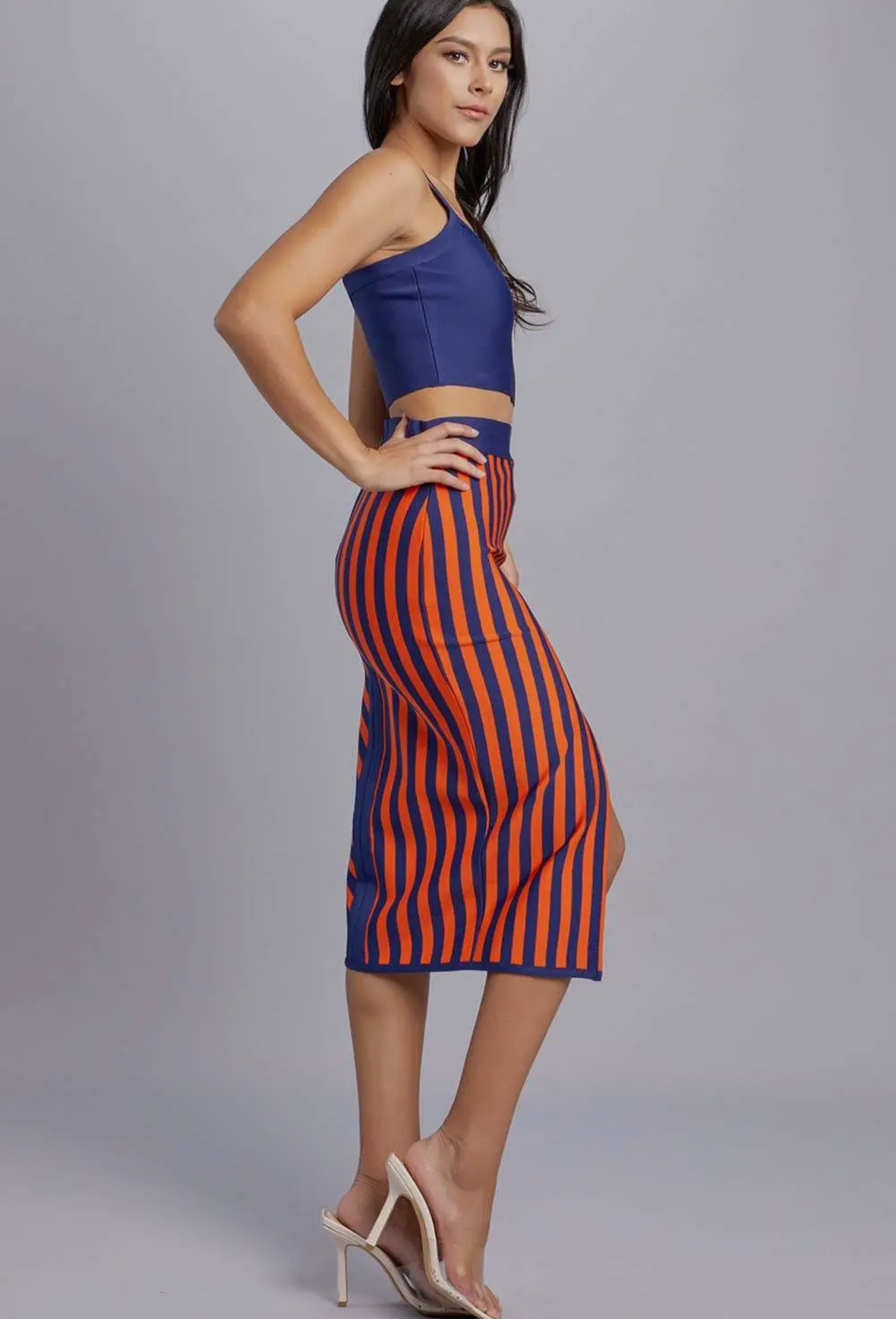 Striped skirt set